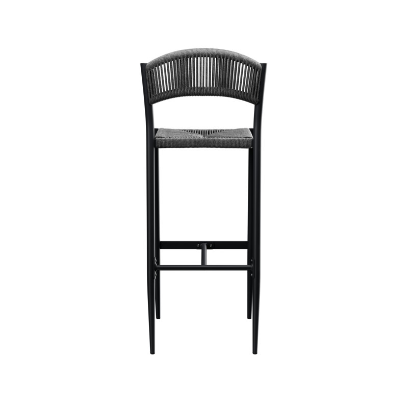 Tabouret de bar gris anthracite 104x46x58 cm Breda