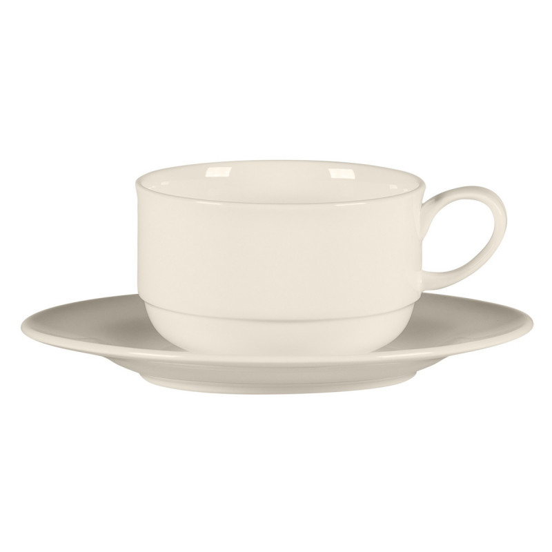 Tasse à café / thé rond ivoire porcelaine bone china 19,5 cl Ø 8,6 cm Bravura Rak