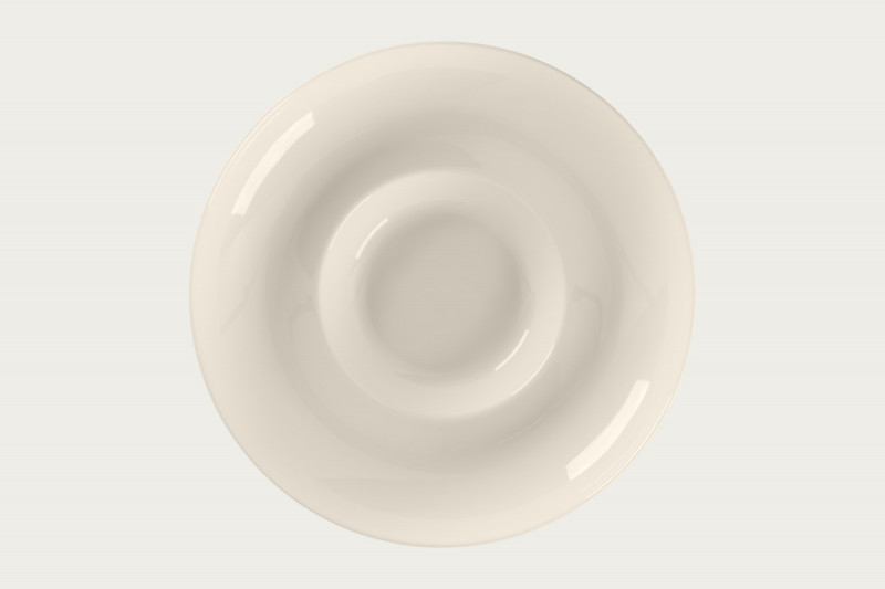 Assiette creuse gourmet rond ivoire porcelaine bone china Ø 29 cm Fedra Rak