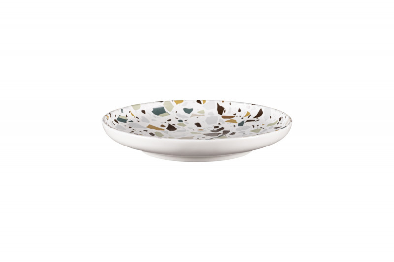 Assiette coupe creuse rond multicolore porcelaine Ø 21 cm Kerrazzo Rak