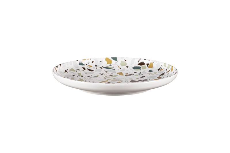 Assiette coupe creuse rond multicolore porcelaine Ø 24 cm Kerrazzo Rak