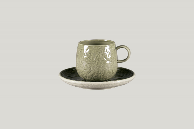 Sous-tasse à expresso rond steel porcelaine Ø 17 cm Krush Rak