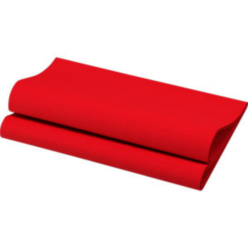 Serviette rouge non tissé 40x40 cm Bio Dunisoft Duni (60 pièces)