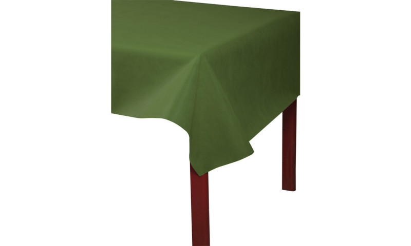 Rouleau de nappe vert olive plastique 20 m x 120 cm