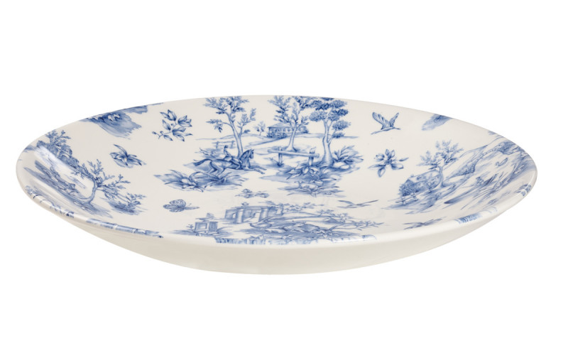 Assiette coupe creuse rond Toile Prague Blue porcelaine Ø 28,1 cm Vintage Prints Churchill