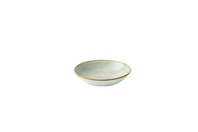 Assiette creuse rond Raw Brown porcelaine vitrifiée Ø 18,2 cm Stonecast Raw Churchill