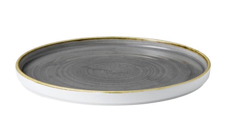 Assiette à bord droit rond peppercorn porcelaine vitrifiée Ø 28 cm Stonecast Churchill