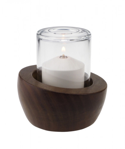 Photophore rond brun Ø 10 cm 11 cm Mori Candola