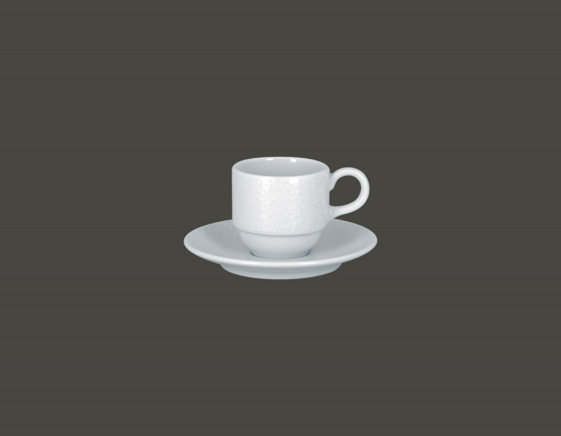 Sous-tasse à expresso rond blanc porcelaine Ø 12,5 cm Charm+ Rak