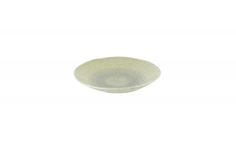 Assiette creuse irrégulier vert porcelaine vitrifiée Ø 28 cm Harvest Grain Dudson