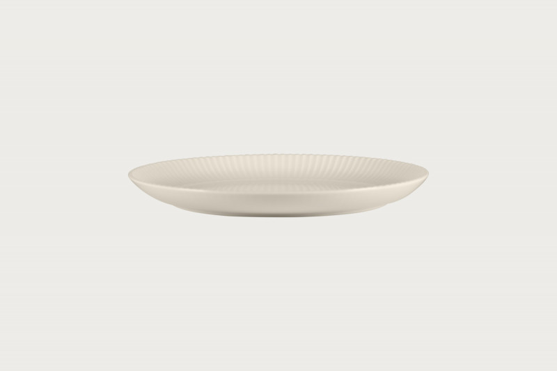 Assiette coupe plate rond blanc porcelaine bone china Ø 26,8 cm Spectra Rak