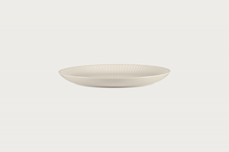 Assiette coupe plate rond blanc porcelaine bone china Ø 23,8 cm Spectra Rak