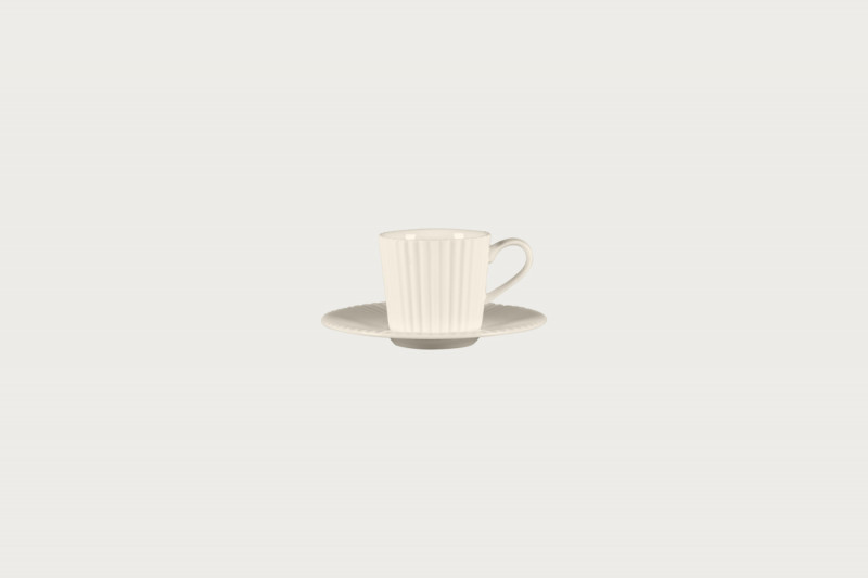 Sous tasse à espresso rond blanc porcelaine bone china Ø 13 cm Spectra Rak