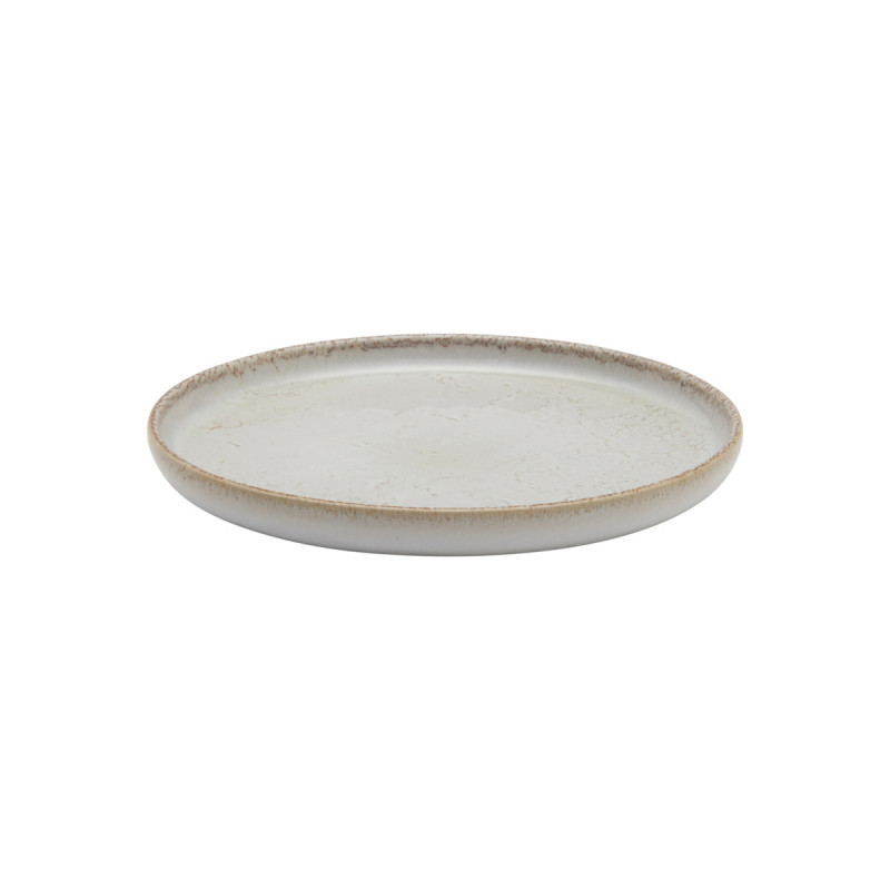 Assiette plate rond beige grès émaillé Ø 22 cm Sand Accolade