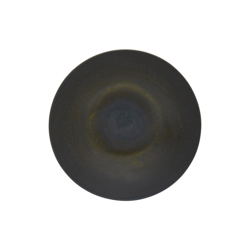 Assiette bowl rond gris brun grès émaillé Ø 24 cm Enigma Accolade