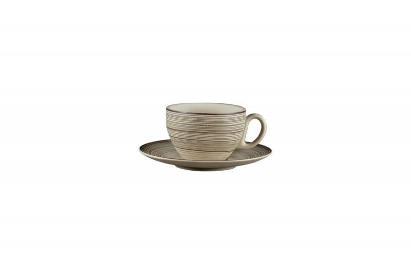 Tasse déjeuner boule rond Argila Décor Larissa porcelaine 28 cl Ø 10,5 cm Earth Rak