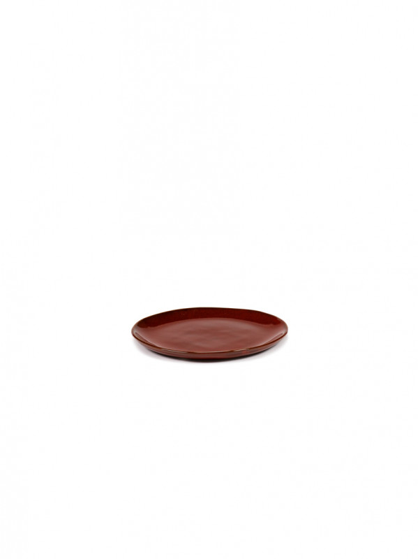 Assiette coupe plate rond Venetian red grès émaillé 14,5x14,5 cm La Mère Serax