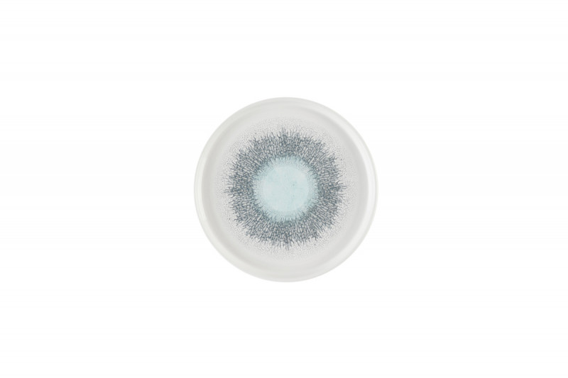 Assiette à bord droit rond bleu porcelaine vitrifiée Ø 21 cm Fusion Churchill