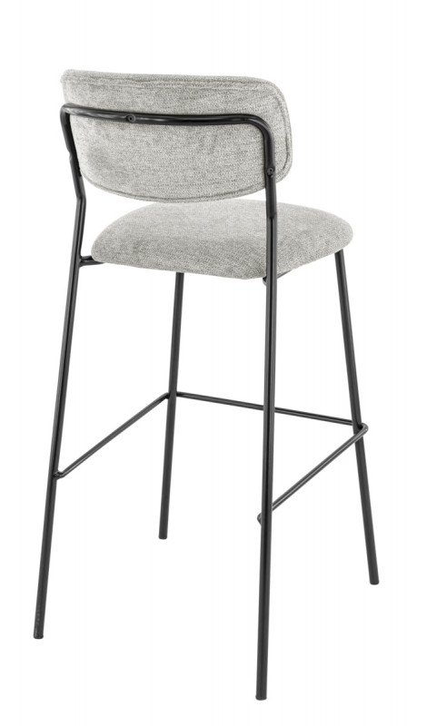 Tabouret de bar d'intérieur gris clair 108x51x55 cm Auguste