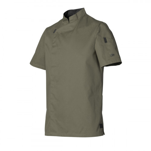 Veste de cuisine homme manche courte vert kaki T4 Shade Molinel