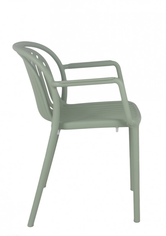 Fauteuil de terrasse vert sauge 78x57x57 cm Jeddah