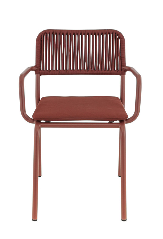 Fauteuil de terrasse terracotta 83x57x58 cm Murcia