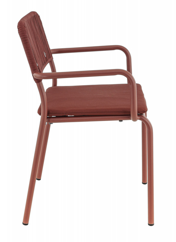 Fauteuil de terrasse terracotta 83x57x58 cm Murcia