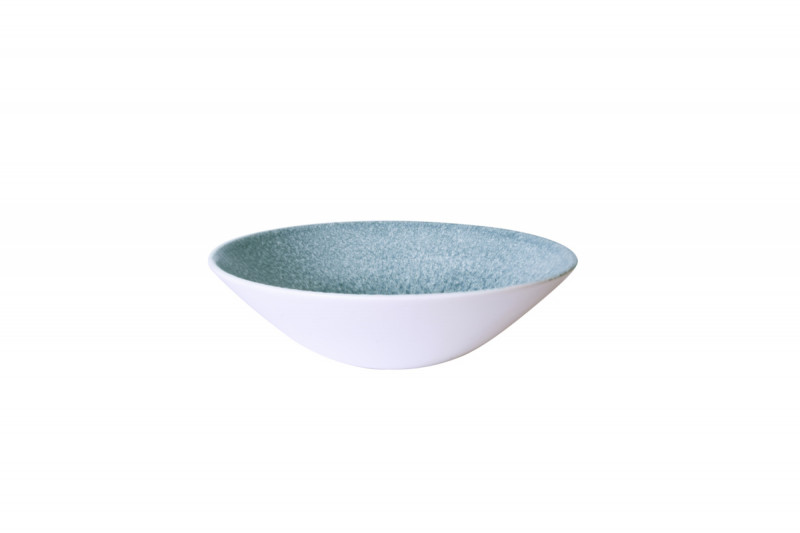 Bol rond bleu porcelaine vitrifiée Ø 19 cm Raku Churchill