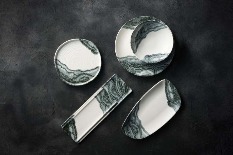 Assiette coupe creuse rond Black porcelaine vitrifiée Ø 24,8 cm Tide Churchill