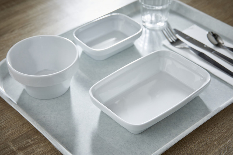 Plat régithermie rond blanc porcelaine 19,1 cm Vitalia Essentials Collection