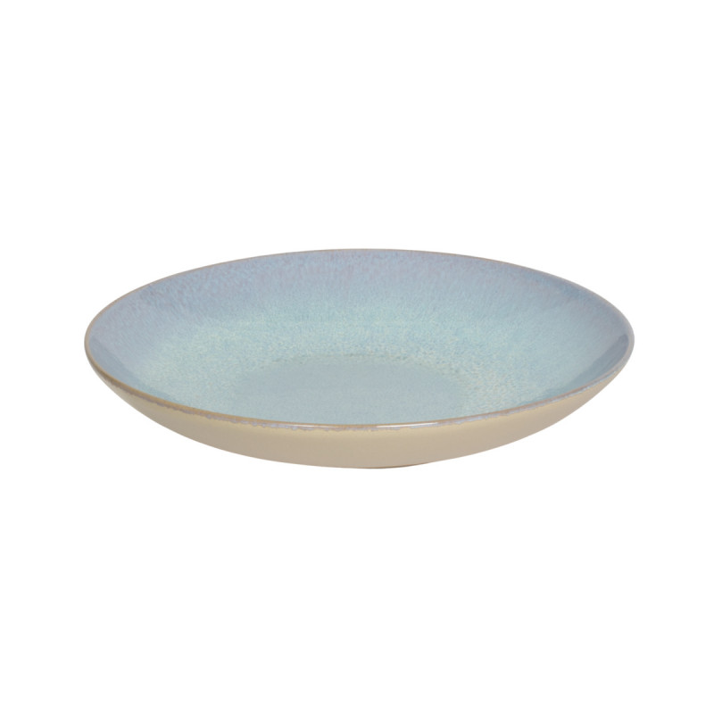 Assiette coupe creuse rond bleu porcelaine Ø 23 cm Azure Accolade
