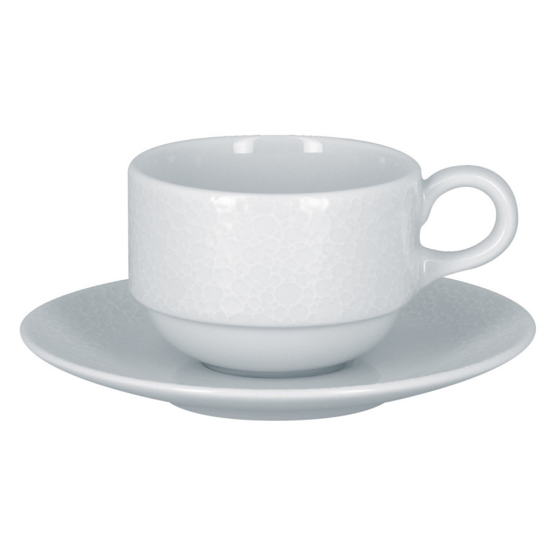 Sous tasse à café rond blanc porcelaine Ø 15 cm Charm Rak