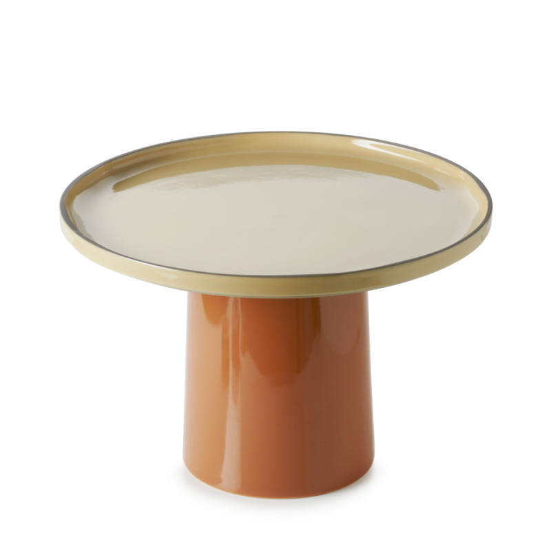 Présentoir à pâtisserie porcelaine culinaire muscade Ø 30 cm 20 cm Caractère Revol