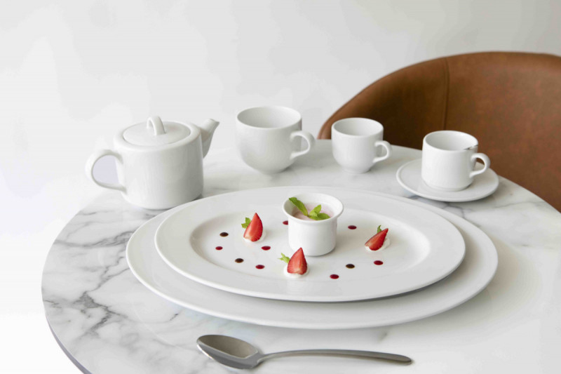 Assiette plate rond blanc porcelaine Ø 29 cm Presto Accolade