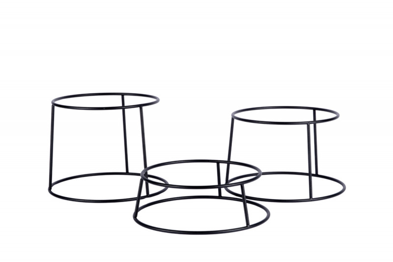 Rehausse acier noir Ø 24,2 cm 18 cm Naro Pro.mundi
