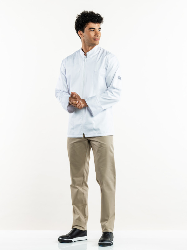 Pantalon de cuisine beige 52 Sabbia Chaud Devant