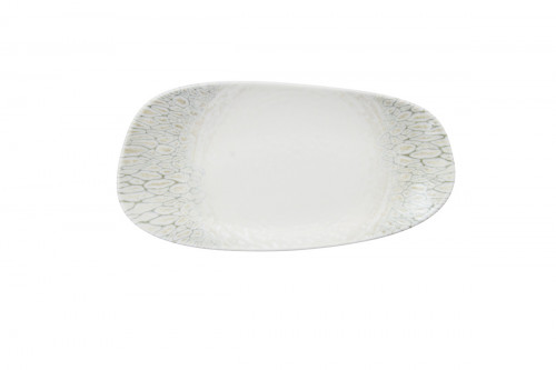 Assiette beige porcelaine 30x15 cm Butterfly Dudson