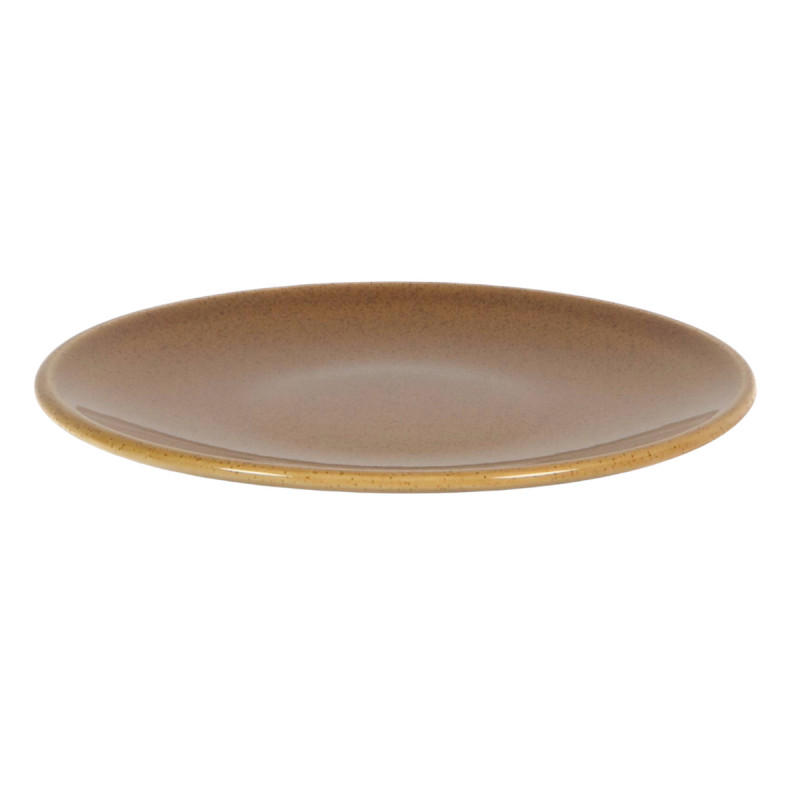 Assiette coupe plate caramel grès renforcé Ø 16 cm Twist Essentials Collection